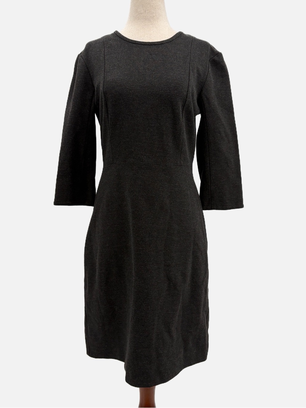 M.M. Lafleur Lena Charcoal Gray Ponte Sheath Dress Size 6